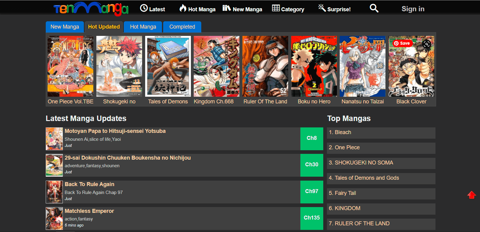 Ten manga sites