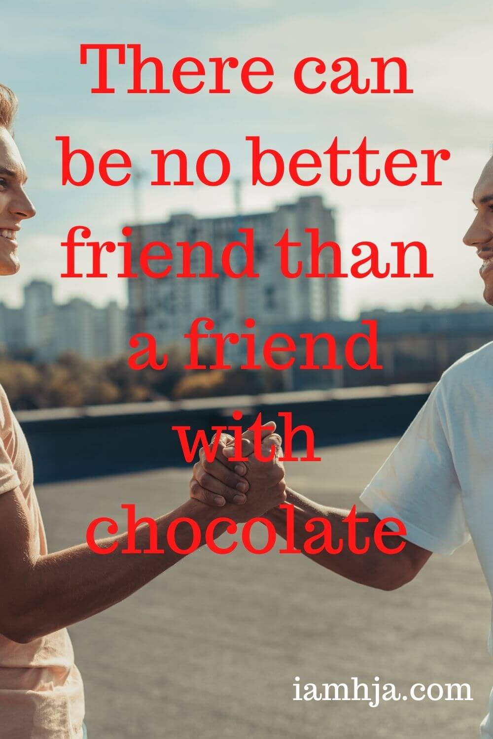 There can be no better friend than a friend with chocolate