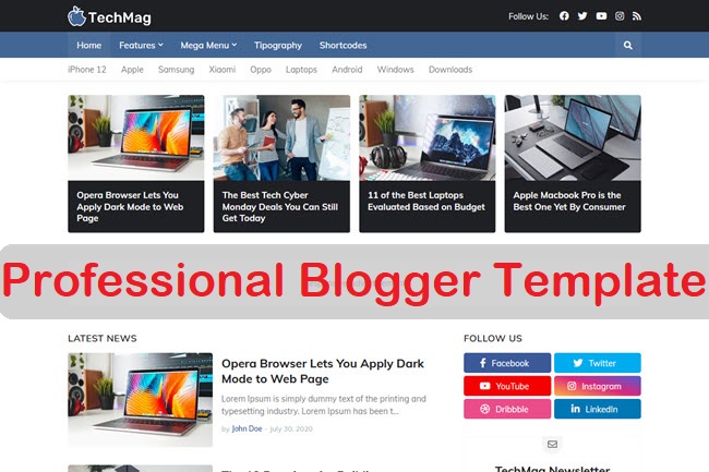 techmag blogger template