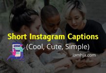 Short Instagram Captions